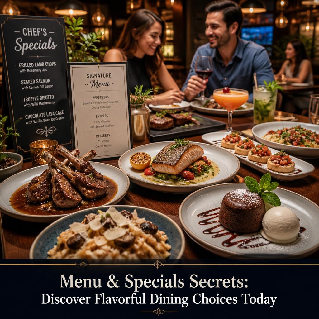 Menu & Specials Secrets: Discover Flavorful Dining Choices Today