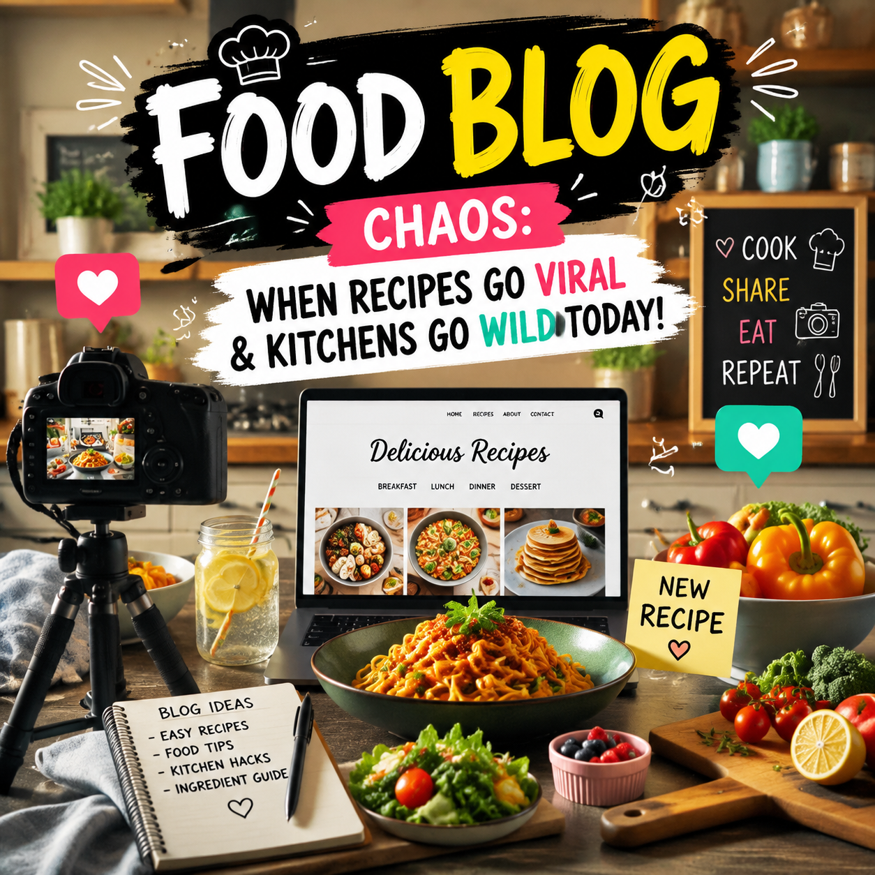 Food Blog Chaos: When Recipes Go Viral & Kitchens Go Wild Today